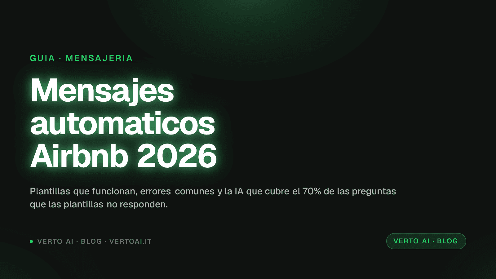 Mensajes automáticos Airbnb plantillas y configuración 2026 Verto AI
